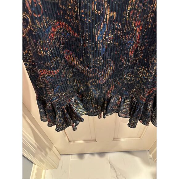 Maje Riley Ruffled Paisley-Print Mini Dress - Picture 6 of 7